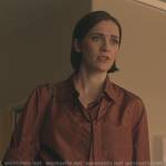 Kate’s bronze tie neck blouse on You