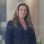 Katherine’s blue tweed jacket on American Auto