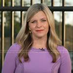 Katie Beck’s lilac stitch detail dress on Today