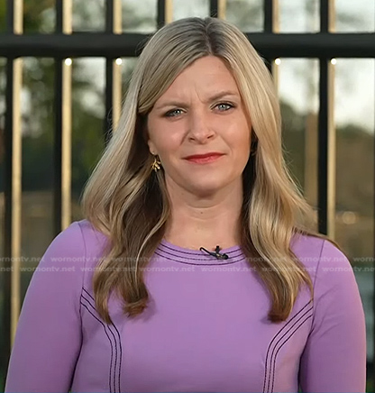 Katie Beck’s lilac stitch detail dress on Today