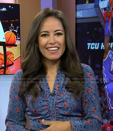Kaylee Hartung’s blue floral top on Today