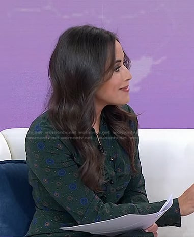 Kaylee Hartung’s green printed shirtdress on Today