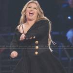 Kelly’s black mini dress on The Voice
