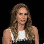Keltie’s black embellished cropped top on E! News
