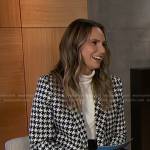 Keltie’s white houndstooths blazer on E! News