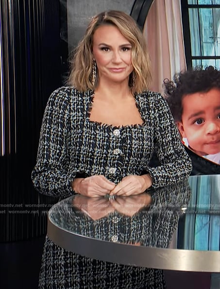 Keltie’s black tweed dress on E! News