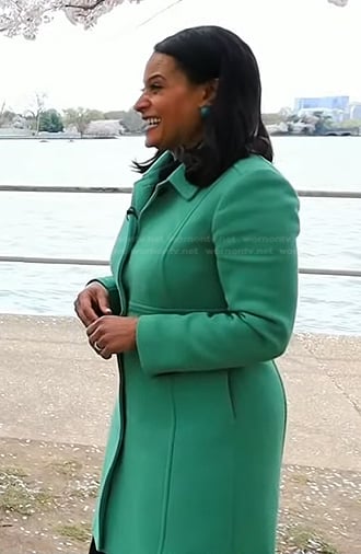 Kristen’s green coat on Today