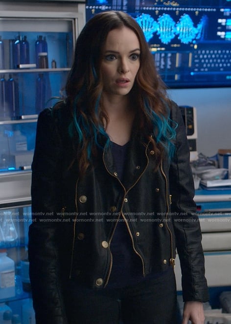 Khione’s leather jacket on The Flash