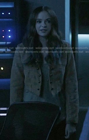 Khione’s printed jacket on The Flash