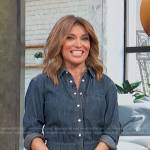 Kit’s denim shirtdress on Access Hollywood