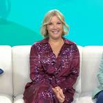 Kristen Dahlgren’s burgundy floral dress on Today
