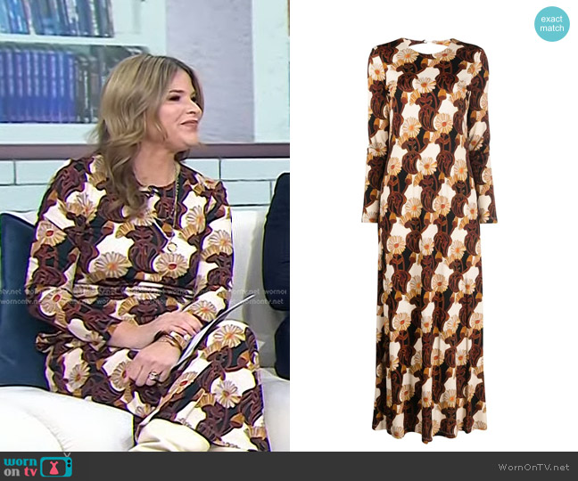 La DoubleJ Floral-Print Shift Dress worn by Jenna Bush Hager on Today