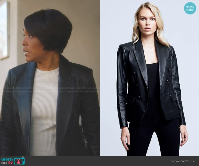 L'Agence Kenzie Double Breasted Blazer worn by Athena Grant (Angela Bassett) on 9-1-1