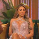 Larsa’s crystal embellished reunion dress on The Real Housewives of Miami