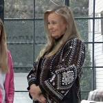Laura’s black embroidered jacket on General Hospital