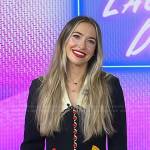 Lauren Daigle’s black embroidered collared jacket on Today