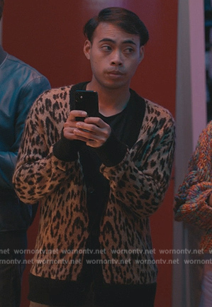 Leopard print cardigan on Bel-Air