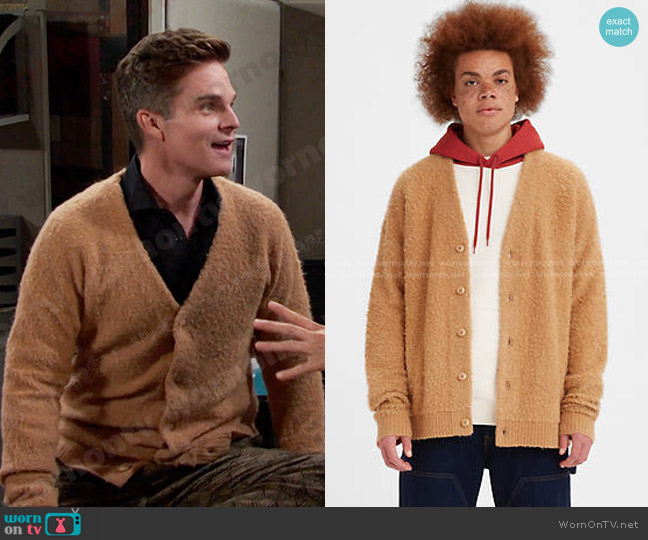 Levi's Coit Boxy Cardigan worn by Leo Stark (Greg Rikaart) on Days of our Lives