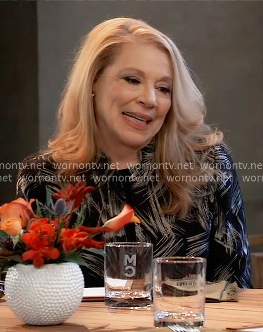 Liesl’s metallic printed jacket on General Hospital