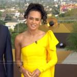 Linsey’s yellow one-shoulder dress on Good Morning America