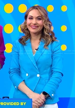 Lori’s blue double breasted blazer on Good Morning America