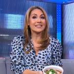 Lori’s blue leopard puff sleeve top on Good Morning America