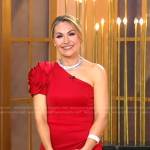 Lori’s red one-shoulder gown on Good Morning America