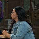 Lou’s rhinestone fringed denim jacket on Bunkd