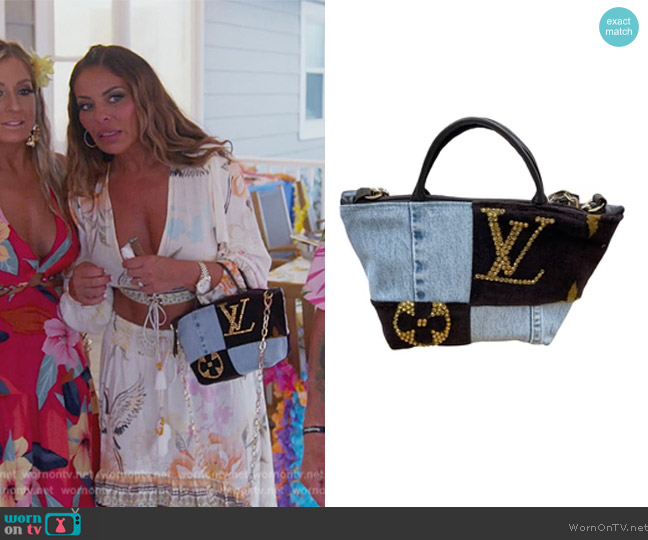 Loui Vuitton Mini Patchwork Bag worn by Dolores Catania on The Real Housewives of New Jersey