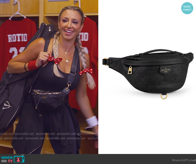 Louis Vuitton Monogram Empreinte Noir worn by  on The Real Housewives of New Jersey