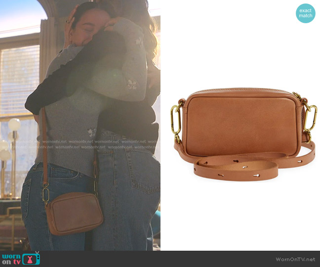 Madewell Mini The Leather Carabiner Crossbody Bag worn by Mariana Foster (Cierra Ramirez) on Good Trouble