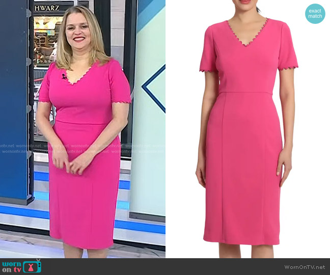 Maggy London Short Sleeve Midi Sheath Dress worn by Dr. Carol Ash on Today