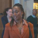 Malika’s orange cropped blazer on Good Trouble