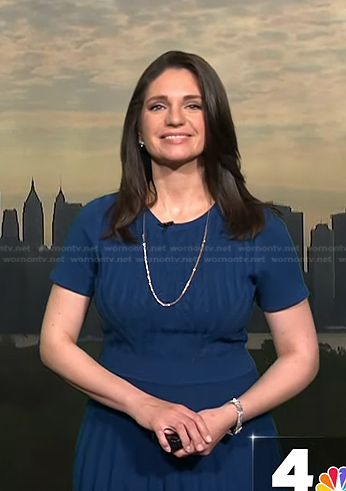 Maria’s blue cable knit dress on Today