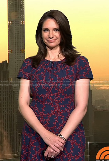 Maria’s navy and red floral dress on Today