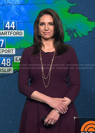 Maria’s purple pointelle dress on Today