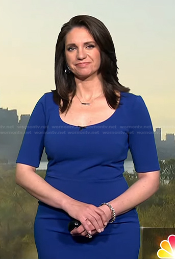 Maria’s blue scoop neck dress on Today