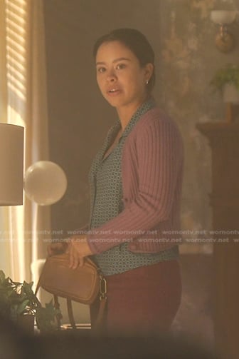 Mariana’s brown crossbody bag on Good Trouble