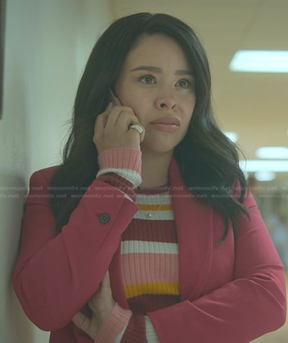 Mariana’s fuchsia pink blazer on Good Trouble