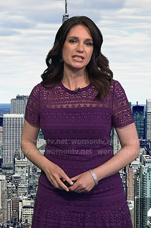 Maria’s purple lace dress on Today