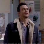 Max’s denim and shearling jacket on Call Me Kat