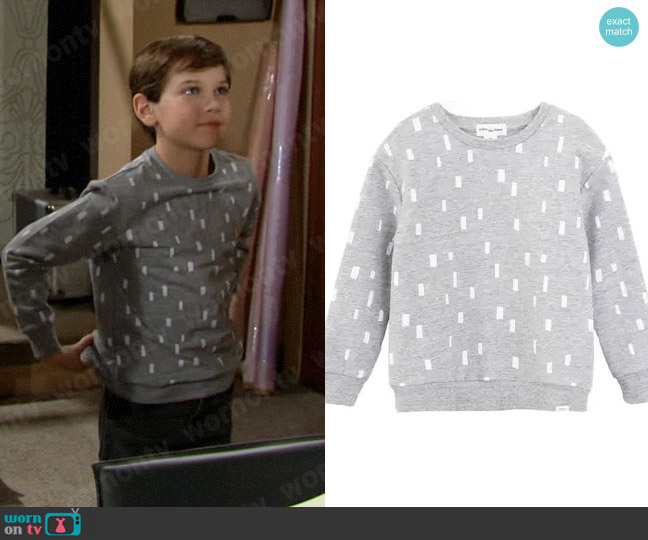 Miles the Label Block-Print Sweatshirt worn by Douglas Forrester (Henry Joseph Samiri) on The Bold and the Beautiful