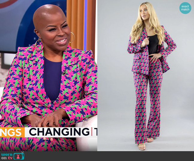 MODChic Tori Blazer worn by Kim Roxie on CBS Mornings