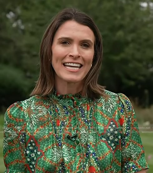 Molly’s green floral top on Today