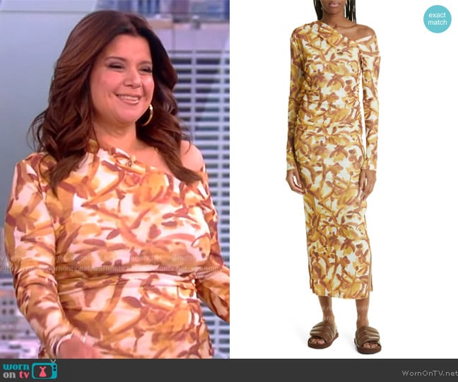 Nanushka Jasno One-Shoulder Long Sleeve Dress worn by Ana Navarro on The View