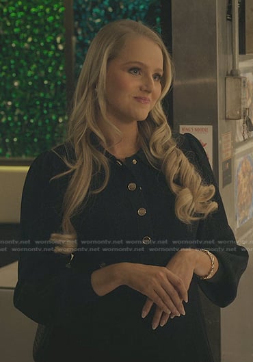 navy long sleeve polo dress on Sex/Life