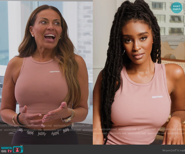Neutral By Narbeh Mauve Basics Tank worn by Dolores Catania on The Real Housewives of New Jersey