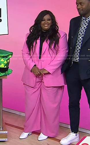 Nicole Byer’s pink blazer and pants on Today