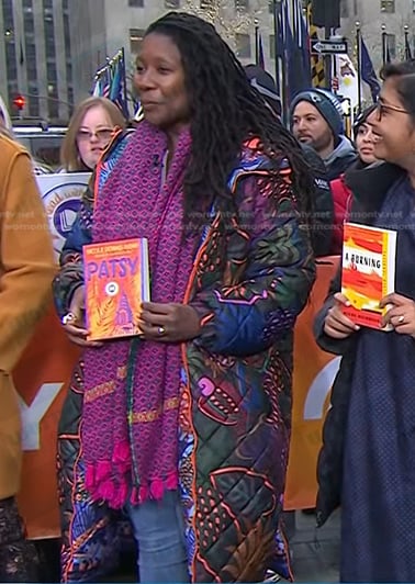 Nicole Dennis-Benn’s printed quilted puffer coat on Today