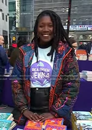 Nicole Dennis-Benn’s printed quilted puffer coat on Today